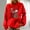 Red, variant on ZKCCNUK Hoodies Sweatshirt for Women's Printing Long Sleeve Pocket Casual Pullover Shirt Blouse
