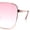 Gold - Pink, variant on Womens Luxurious Oversized Rectangle Metal Rim Boyfriend Sunglasses Silver - Blue