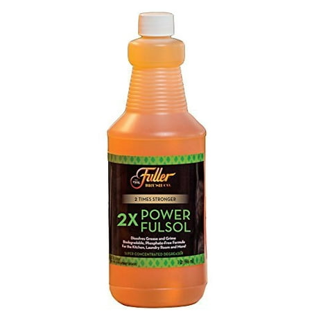 Fuller Brush 2X Power Fulsol – Super Concentrated Degreaser – Dissolves Grease & Grime - 1 Qt.