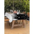 thumbnail image 2 of Outdoor Tablecloth with Umbrella Hole and Zipper, Christmas Snowflakes Rectangle Table Cloth 60x102 Inch Waterproof Tablecloth, Xmas Balls Winter Pine Tree Black Picnic Table Cover for Patio Camping, 2 of 7