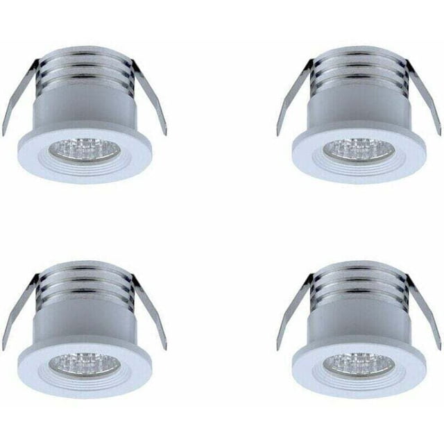 Set of 4 mini recessed LED spotlights, 3 W, warm white White..