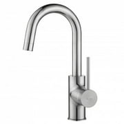 Kraus Oletto Single Handle Kitchen Bar Sink Faucet, Spot Free Stainless Steel