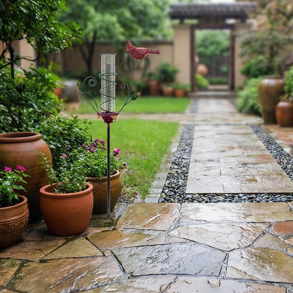 Giaone Durability Outdoor Rain Gauges Decorative Rain Gauges With Clear Scale for Rainfalls In Gardens and Farms