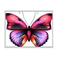 thumbnail image 1 of Designart Bright Pink Butterfly Portrait FLOAT FRAME WALL ART, 1 of 4