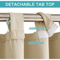 thumbnail image 3 of DONGPAI Patio Curtains Outdoor Extra Wide, Detachable Top Waterproof Outdoor Blackout Curtains Drapes for Porch Pergola Gezebo, 1 Panel, 100''x 84'', Beige, 3 of 8