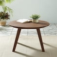 thumbnail image 4 of Walker Edison 30" Table Basse Ronde en Bois d'Acacia Massif en Brun Foncé, 4 of 5