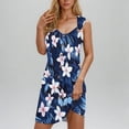 thumbnail image 1 of Ovzne Robes Grande Taille pour Femmes Rondes Robe d'Été Robe de Vacances Printemps et Été pour Femmes Bouton Col en V Robe à Bretelles Robe Grande Taille Imprimée Liquidation, 1 of 7