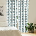 thumbnail image 3 of Ambesonne Geometric 4-Panel Curtains, Continuous Tribal Motifs, 56"x84", Pale Sepia Slate Blue, 3 of 4