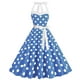 thumbnail image 2 of Puntoco Vestidos Mujer Verano Moda Mujer Corte Contraste Cuello Alto Lunares Vestido Grande, 2 of 5