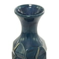 thumbnail image 6 of DecMode 21" Geometric Floor Teal Ceramic Vase with Gold Accents, 6 of 13