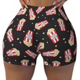 thumbnail image 2 of Lsque Popcorn Pattern High Waisted Biker Shorts for Women-Tummy Control Fitness Athletic Workout Running Yoga Gym Shorts,Moisture-Wicking-Small, 2 of 9