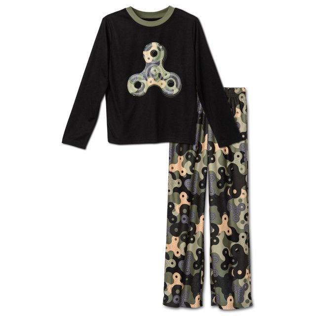 Komar Kids Ensemble de Pyjama à Manches Longues et Pantalon Camouflage pour Garçons