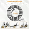 thumbnail image 5 of Shower Hose, Shower Hose Extra Long 118 inches Chrome Handheld Shower Head Hose (1 pcs), 5 of 7