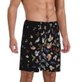 thumbnail image 2 of Bixox Men's Butterfly1 printed lightweight casual shorts, soft sleep shorts with pockets., 2 of 7