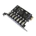 thumbnail image 1 of Tarjeta de expansión USB PCI-E Adaptador HUB PCI Express USB 3.0 de 7 puertos de alta velocidad, 1 of 8