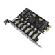 thumbnail image 1 of Tarjeta de expansión USB PCI-E Tarjeta de expansión USB PCI-E de alta velocidad 7 puertos USB 3.0 HUB adaptador PCI Express Hugtrwg Para estrenar, 1 of 8