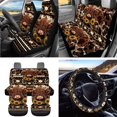 thumbnail image 2 of Uorisanigo Aztec Baby Highland Cow Car Seat Cover Full Set Set of 15,with Steering Wheel Covers Seat Belt Pads Drink Coasters Trash Bin Air Vent Organizer Bag Rearview Mirror Cover Keychain Keyrings, 2 of 7