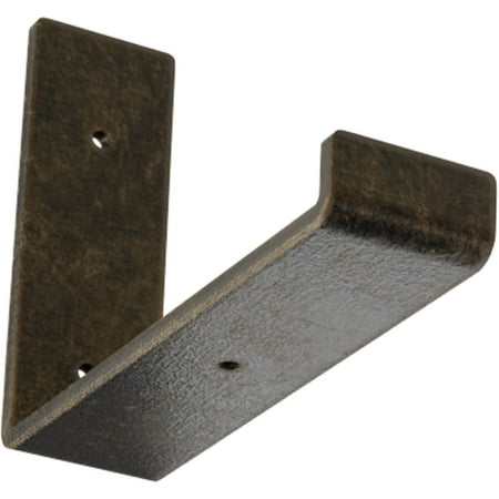 

2 W x 8 D x 6 H Steel Hanging Shelf Bracket Antiqued Pale Gold