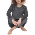 thumbnail image 4 of Honeydew Women's 2 Piece Super Soft Fleece Lounge PJ Set (Drizzle, M), 4 of 4