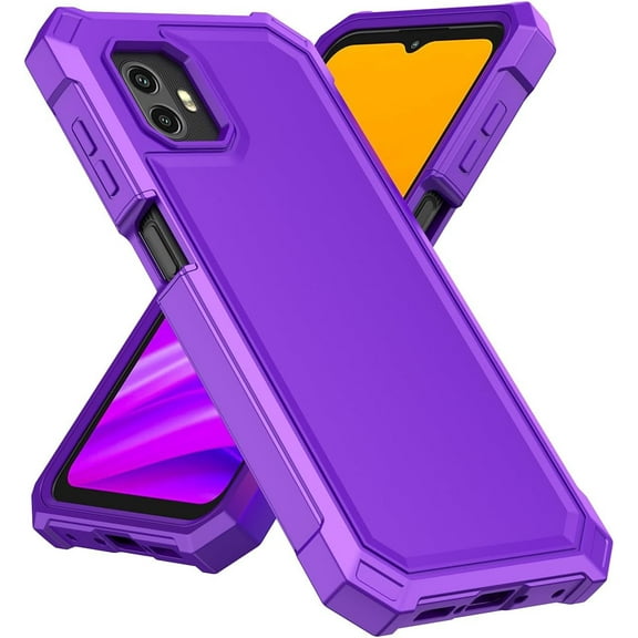 For Samsung Galaxy XCover6 Pro SM-G736B Slim Tough Hybrid Cell Phone Cover Case - Purple