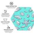 thumbnail image 3 of Zufioo Seashell And Starfish Print Leather Coaster Set, Decorative PVC Coasters 4-pack - Scald and Stain-resistant, Suitable for Home, Cafes, Restaurants-Hexagon, 3 of 6