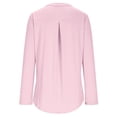 thumbnail image 4 of OIOLOYJM Women's Lightweight Long Sleeve T-Shirt Buttery Soft Loose Curved Hem Breathable Workout Yoga Tops Summer Basic Crewneck Athletic Running Shirts Pink L, 4 of 6