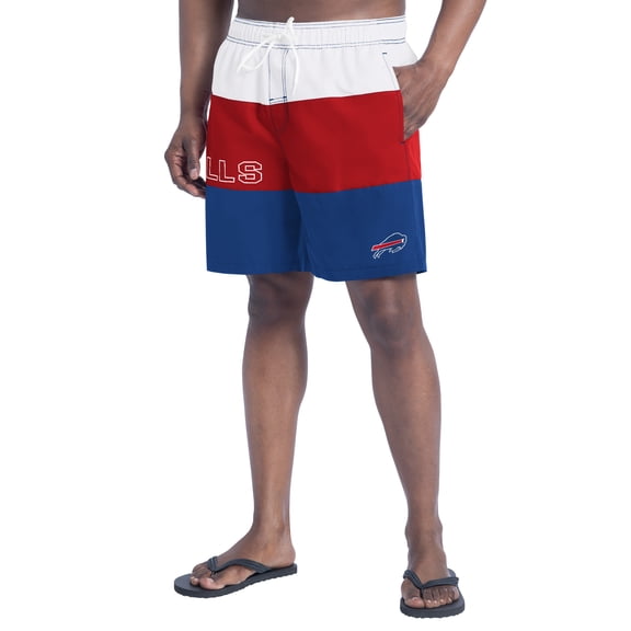 Men's G-III Sports by Carl Banks  Royal/Red Buffalo Bills Sunrise Volley Swim Shorts