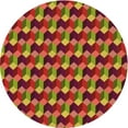 thumbnail image 1 of Ahgly Tapis d'Intérieur Lavable en Machine Carré Rouge, 3 Pieds Carré, 1 of 7