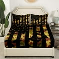 thumbnail image 3 of Erosebridal Brown Camouflage Sheet Set Twin, Tie Dye Camo Bedding Sets Twin Size, Retro US Flag Decor 3pcs, 3 of 7