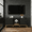 Black+Gold, variant on Modern TV Stand with Wave-Design Doors, Golden Legs and Handles - Soft-Close Hinges, Open Shelf & Adjustable Shelf, Stylish and Functional for Your Living Room, Easy Assemble