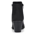 thumbnail image 2 of BLISSFUL STEP Valentine's Women' Shoes Round Toe Stacked Block Heel Zipper Ankle Boots Black 7, 2 of 7