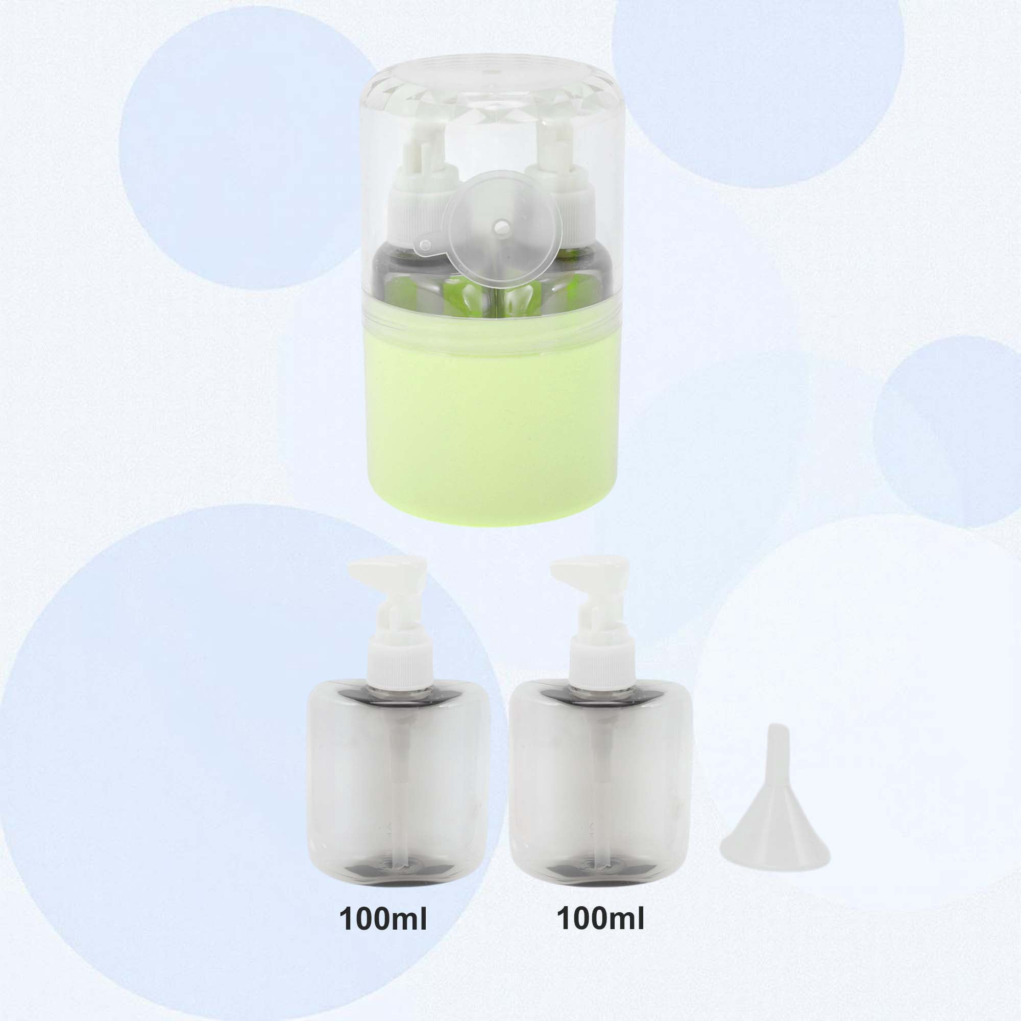 Unique Bargains Portable Travel Container Set 2Pcs for Travel Green