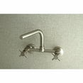 thumbnail image 3 of Kingston Brass Concord 8-Inch Adjustable Center Wall Mount Kitchen Faucet, Brushed Nickel, 3 of 5