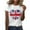 White, variant on Union Jack T Shirt Women ,Ladies Union Jack Tops Crewneck Short Sleeve Blouse Slim Fit Union Jack Flags Printed Casual Graphic Tee Sunflower Summer Tops Size 8-16