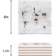 thumbnail image 3 of POGLIP World Map On Rustic Wooden Plank Set of 6 Coaster for Drinks, Absorbent Ceramic Stone Coasters Cup Mat with Cork Base for Home Kitchen Room Coffee Table Bar Decor, 3 of 4