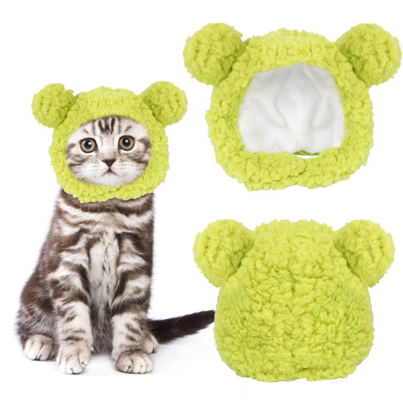 Sombrero de peluche con forma de oso JOICEE para gatos pequeños