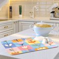 thumbnail image 6 of Yayeee Dish Drying Mat for Kitchen Counter 16"x18" Microfiber Absorbent Pad, Blue Flowers, 6 of 7