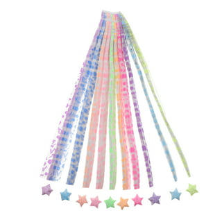 URROMA Star Paper Strips, Star Paper Strips Paper Stars for Crafts Folding  Paper Stars (Mixed Color, Style 5)