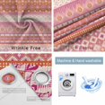 thumbnail image 4 of Pink Orange Boho Blackout Curtains for Bedroom/Living Room, Thermal Insulated Kitchen Curtains, Vintage Ethnic Tribe Abstract Art Grommet Darkening Window Treatment Drapes 52"x63"x2, 4 of 8