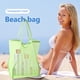 thumbnail image 5 of Fiudx Bolsa de Playa de Malla de Nailon, Ligera y Plegable, Gran Capacidad de 26 L, Secado Rápido, Fácil de Quitar La Arena, Perfecta para Piscina, Viajes, Vacaciones y Uso Diario. Tamaño: 31 X 38 X, 5 of 6
