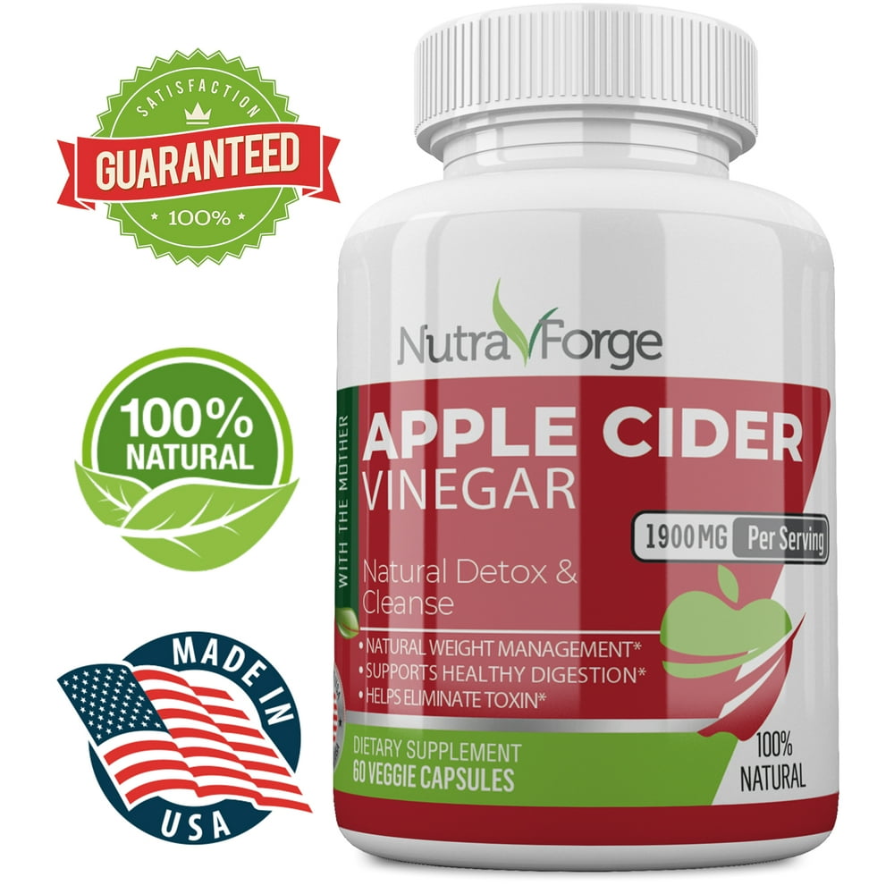 Apple Cider Vinegar Capsules Extra Strength 1900mg Apple Cider