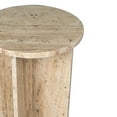 thumbnail image 5 of JONATHAN Y Javier 17.75" Contemporary Natural Marble Handmade X-Shaped End Table, Travertine, MTB1103C, 5 of 6