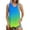 Multicolor, variant on Summer Womens Gradient Print Tank Tops Causal V Neck Sleeveless Tee Eyelet Csmisole Loose Fit Tunic Tees Trendy Basic Blouses Cami Daily Work Outfits