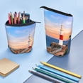 thumbnail image 5 of Lsque Lighthous1 Pattern Telescopic Pencil Bag Pen Holder Stationery Case, Stand-up Retractable Transformer Bag Organizer, 5 of 6