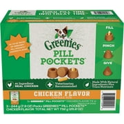 Greenies Pill Pockets Capsule-Size Natural Dog Treats, Chicken Flavor (3 - 7.9 oz. Pouches)