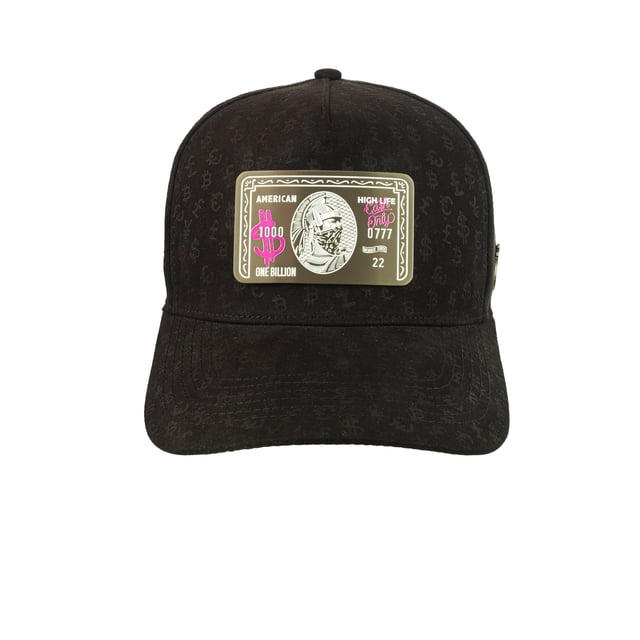 GORRA CASH ONLY PURPLE AMEX FULLPRINT BLACK UNITALLA