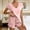 Pink, variant on Zorckvet Womens Pajamas Cotton Set Loungewear Casual Soft Crewneck Sleeveless Pajamas Set for Ladies Comfy