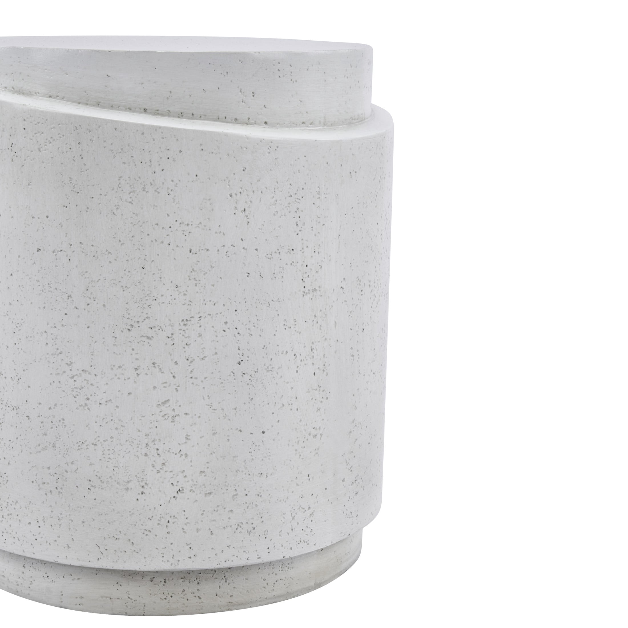 Christopher Knight Home Modern Outdoor MGO Side Table, Lightweight Concrete Plant Stand, White
