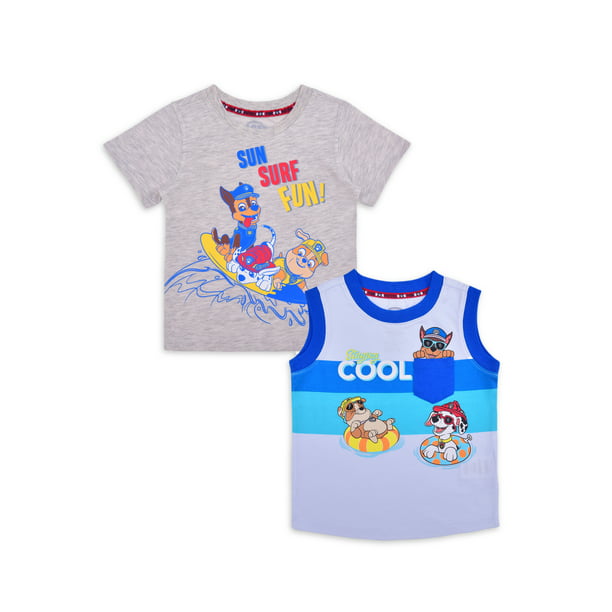 Paw Patrol Baby Boy & Toddler Boy T-Shirt and Tank Multipack, 2-Pack ...