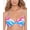 Blue, variant on Womens Underwire Printed Bikini Swim top